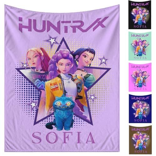 Cross-border trade Korean anime Kpop Witch Hunters flannel blanket digital printed throw blanket factory wholesale