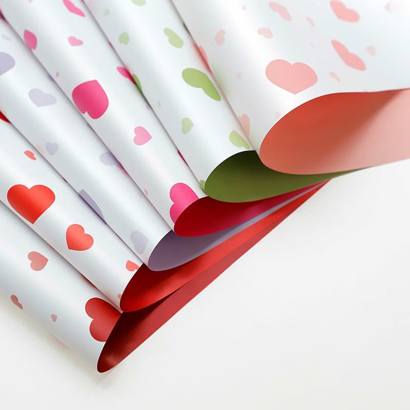 Valentine's Day Yuyin Paper Heartfelt Fresh Flower Bouquet Wrapping Paper Waterproof Thickened Ouya Paper Bouquet Packaging Paper