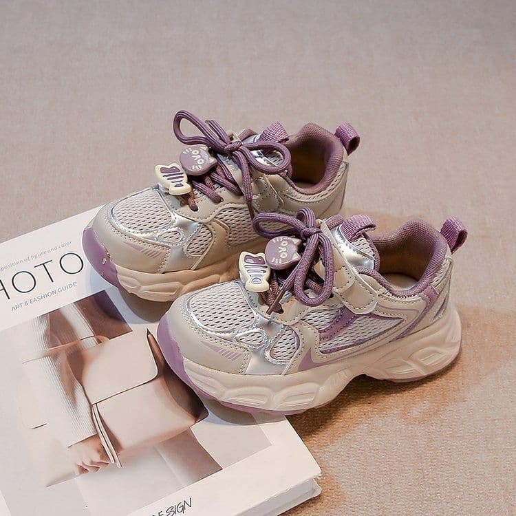 Girls' Mesh Running Shoes, Soft Sole Sports Shoes for Children, Little Yellow Duck Girls' Big Kids Athletic Shoes