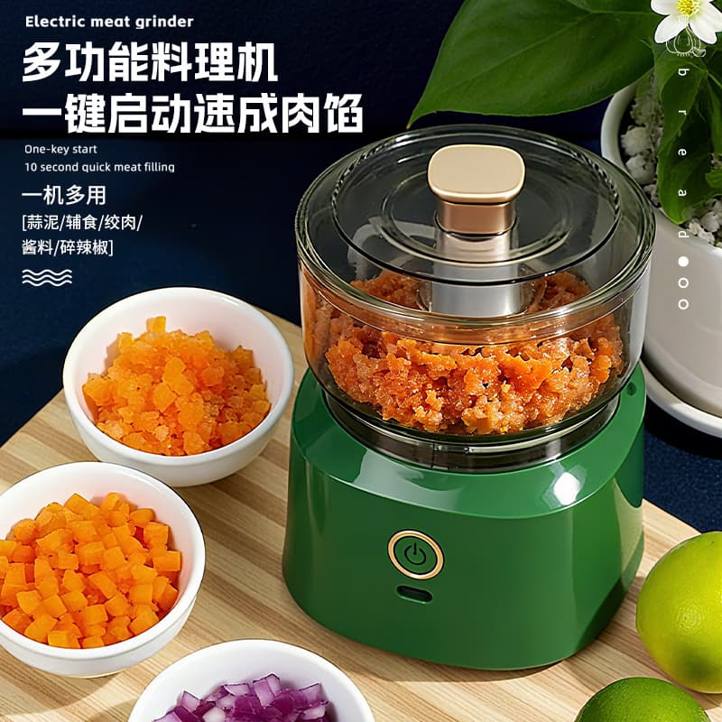 Factory direct sales of cross-border electric meat grinder, baby food processor, household kitchen multi-functional food processor, garlic grinder