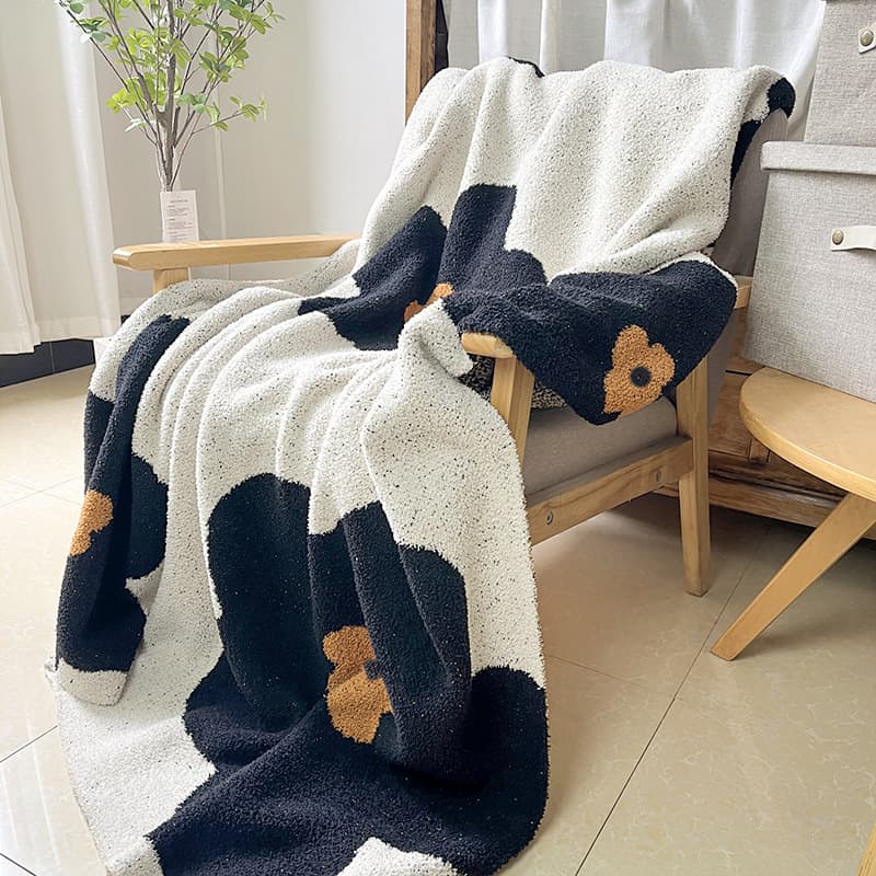 Winter thickened polar fleece blanket sunflower nap blanket single-person throw office sofa decorative blanket