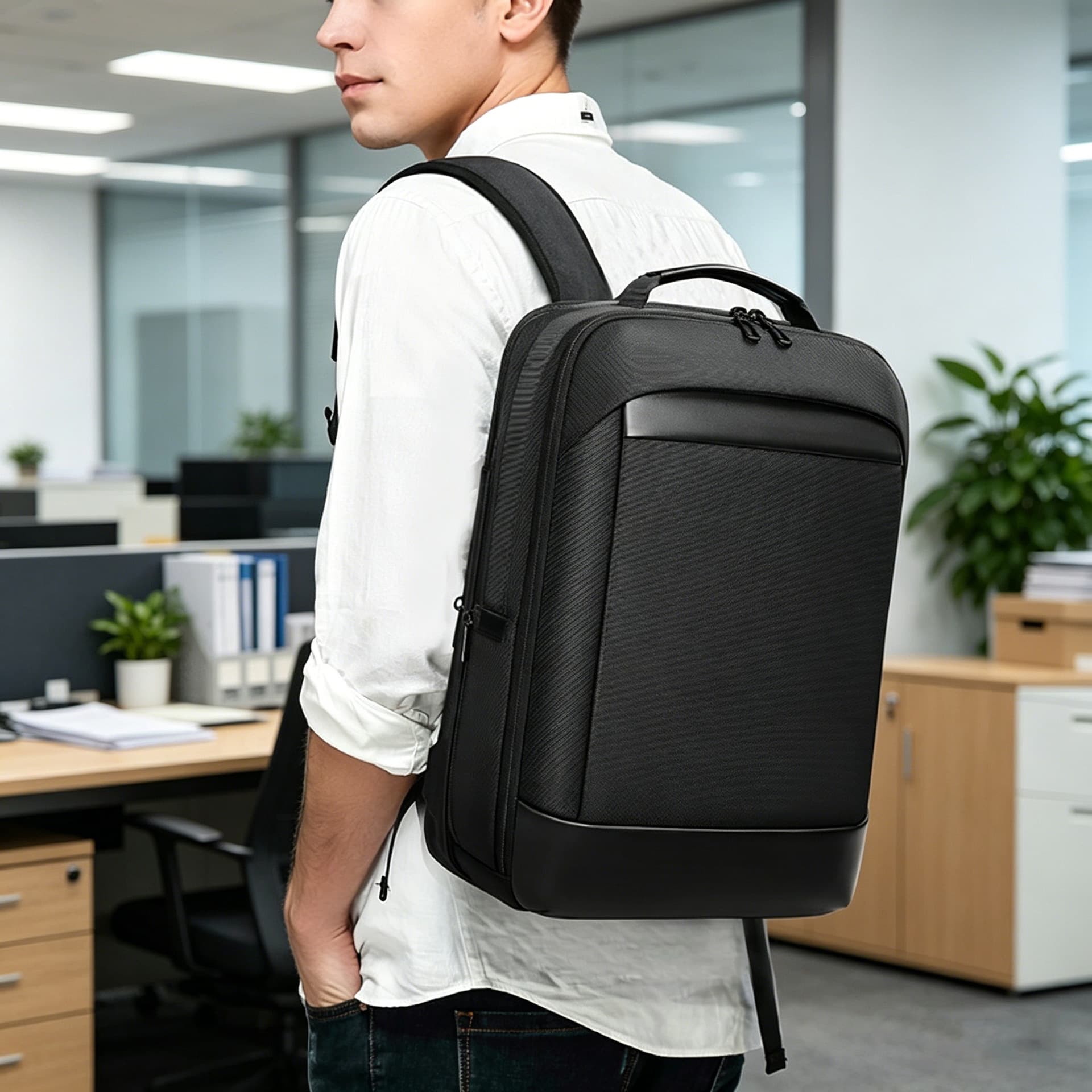 Cross-border Men's Business Laptop Backpack Large Capacity Travel USB Charging LOGO Custom Backpack Wholesale