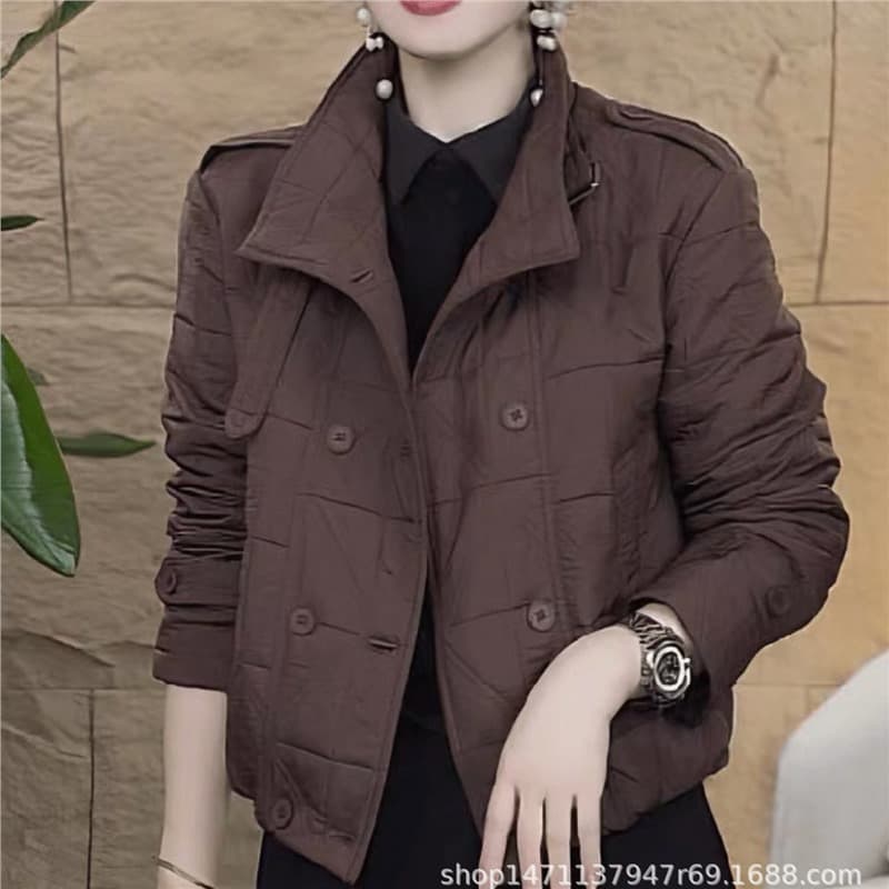 One-Piece Wholesale Cotton Jacket for Women, 2025 Autumn/Winter New Fashion Turn-Down Collar Korean Style Thickened Warm Loose Short Cotton Coat