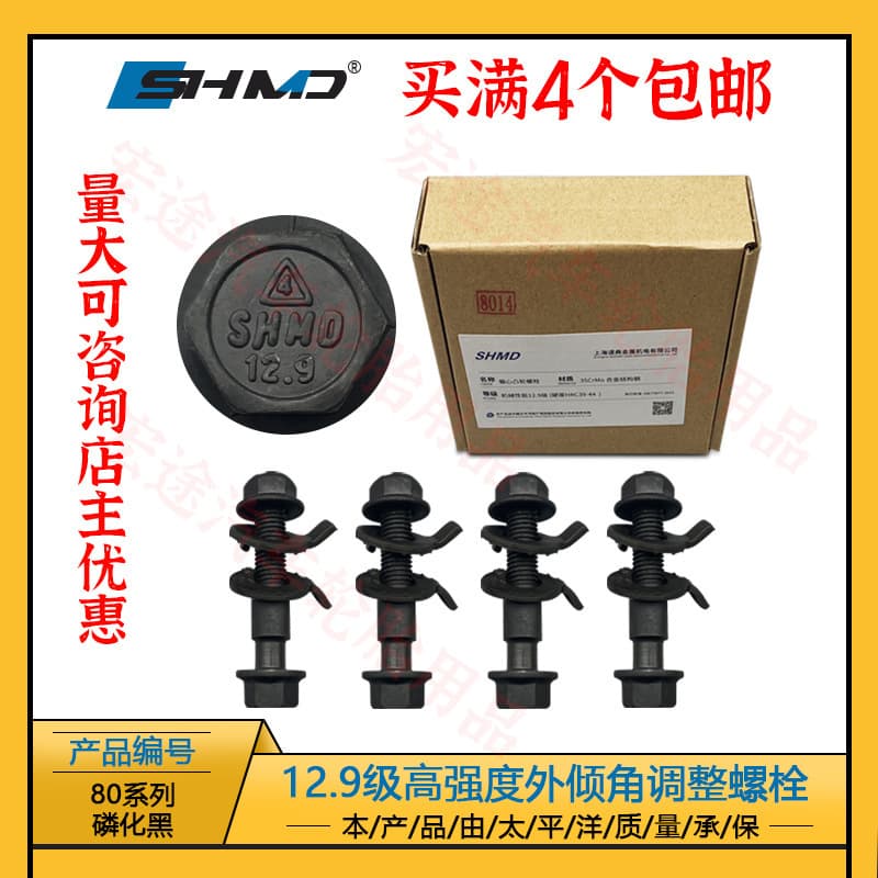 Eccentric bolt wheel alignment camber adjustment screw bolt grade 12.9 12-17mm