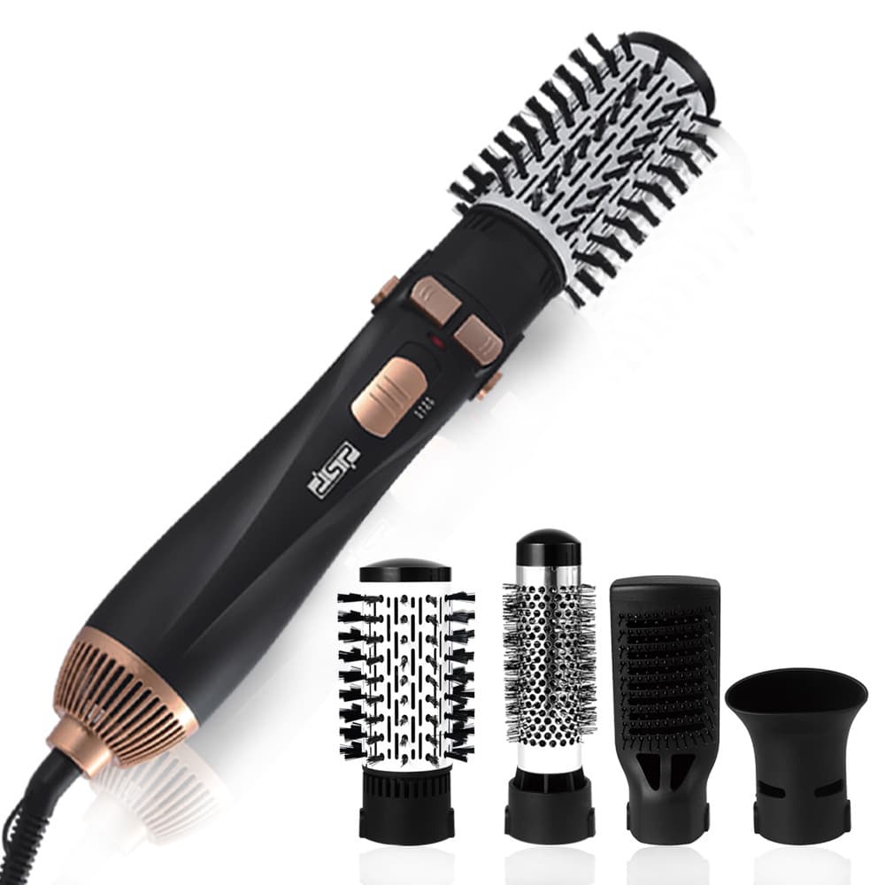 DSP Dansong Multifunctional Straightening Comb, Curling and Straightening Dual-Use, Hair-Friendly, Auto-Rotating Hot Air Comb, Large Wave Curling Iron