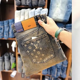 Men's Cargo Jeans New Straight Leg Jeans Luxury High Quality Long Pants Wholesale Men's Jeans