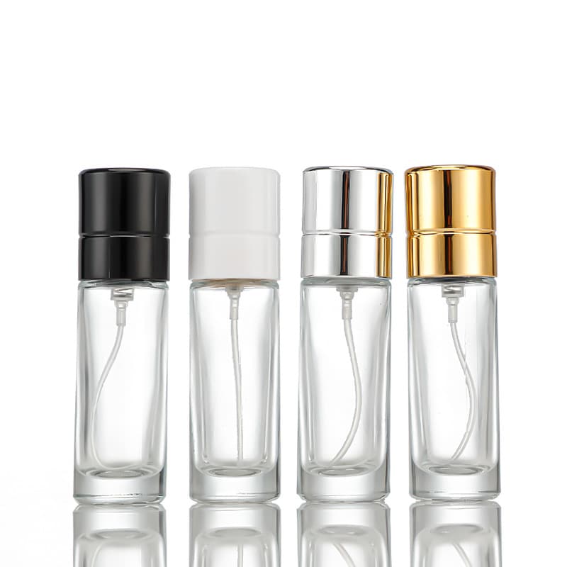 In Stock 15ml Mini Bayonet Spray Perfume Glass Bottle Thick Bottom Round Transparent Glass Perfume Empty Bottle