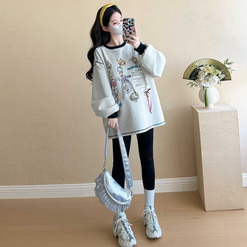 2024 Fall/Winter New Maternity Tunic Sweater Dress Plus Size Top