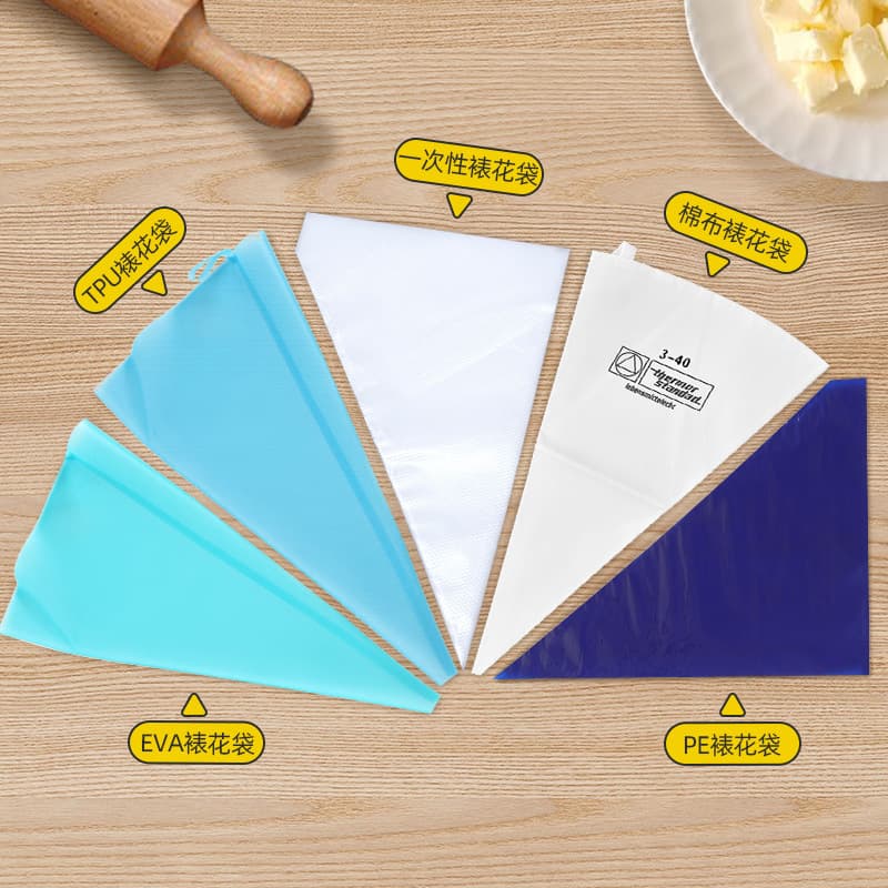 Piping Bag Baking Tool TPU Piping Bag Thickened Cotton Cloth Cream Bag Disposable Piping Bag EVA Icing Bag