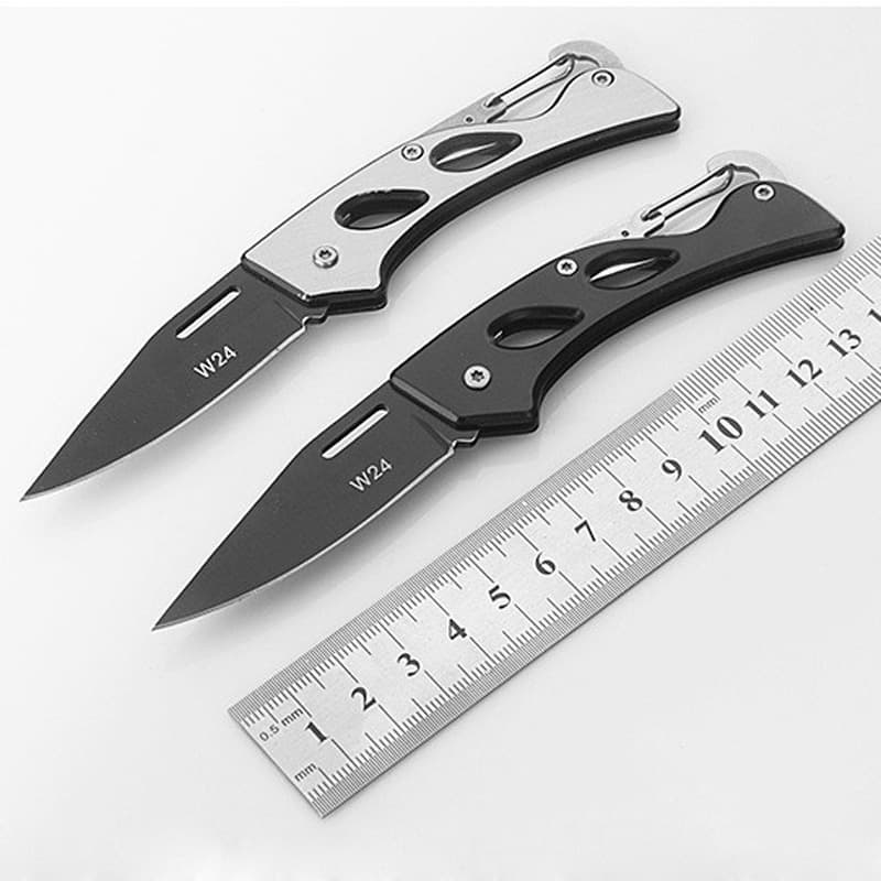 Outdoor camping gear, multi-functional wilderness survival and self-defense carry, keychain, fruit knife, mini folding knife