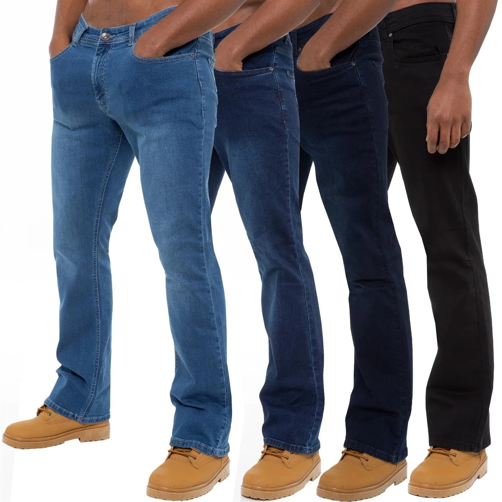 European and American Cross-border Trade Hot-selling Men's Jeans Mid-rise Stretch Slim Fit Versatile Skinny Straight Embroidery Jeans