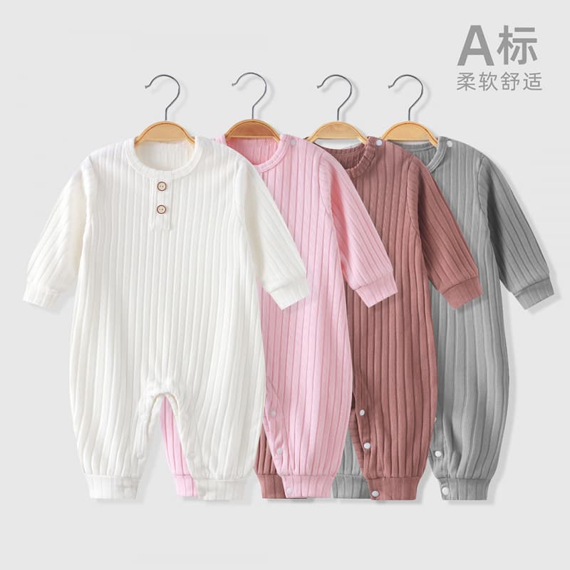 New Baby Romper for Autumn and Winter, Newborn Baby Clothes for Boys and Girls, Long-Sleeved Sleepwear, Infant Bodysuit, Crawling Suit