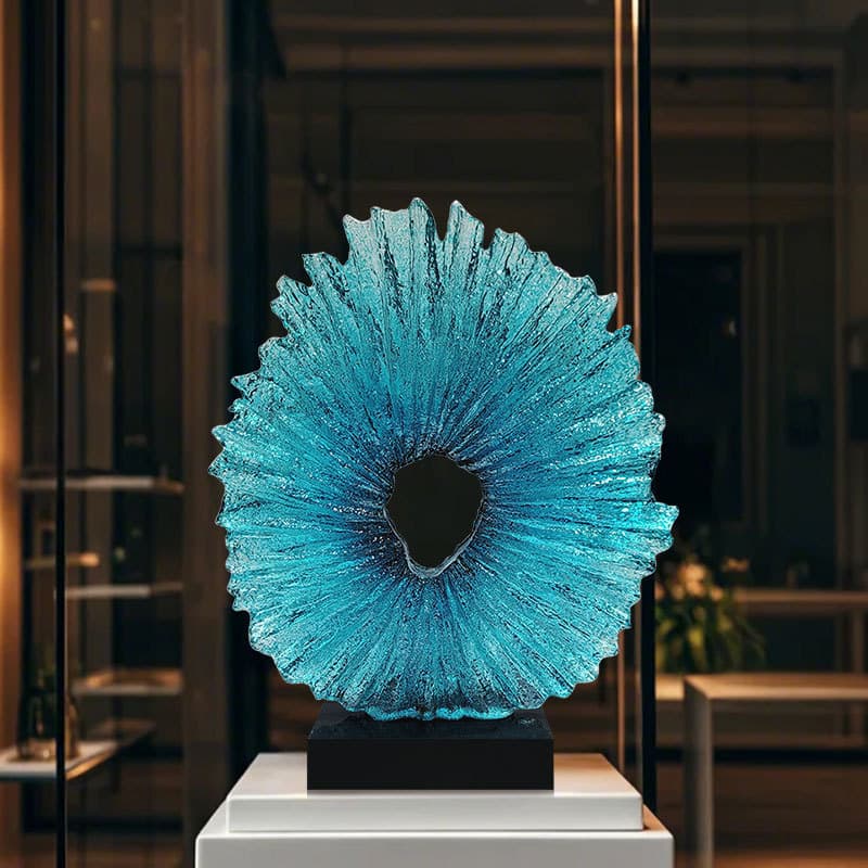 Hotel lobby transparent abstract sculpture floor decoration home entryway ornament high-end artistic decor