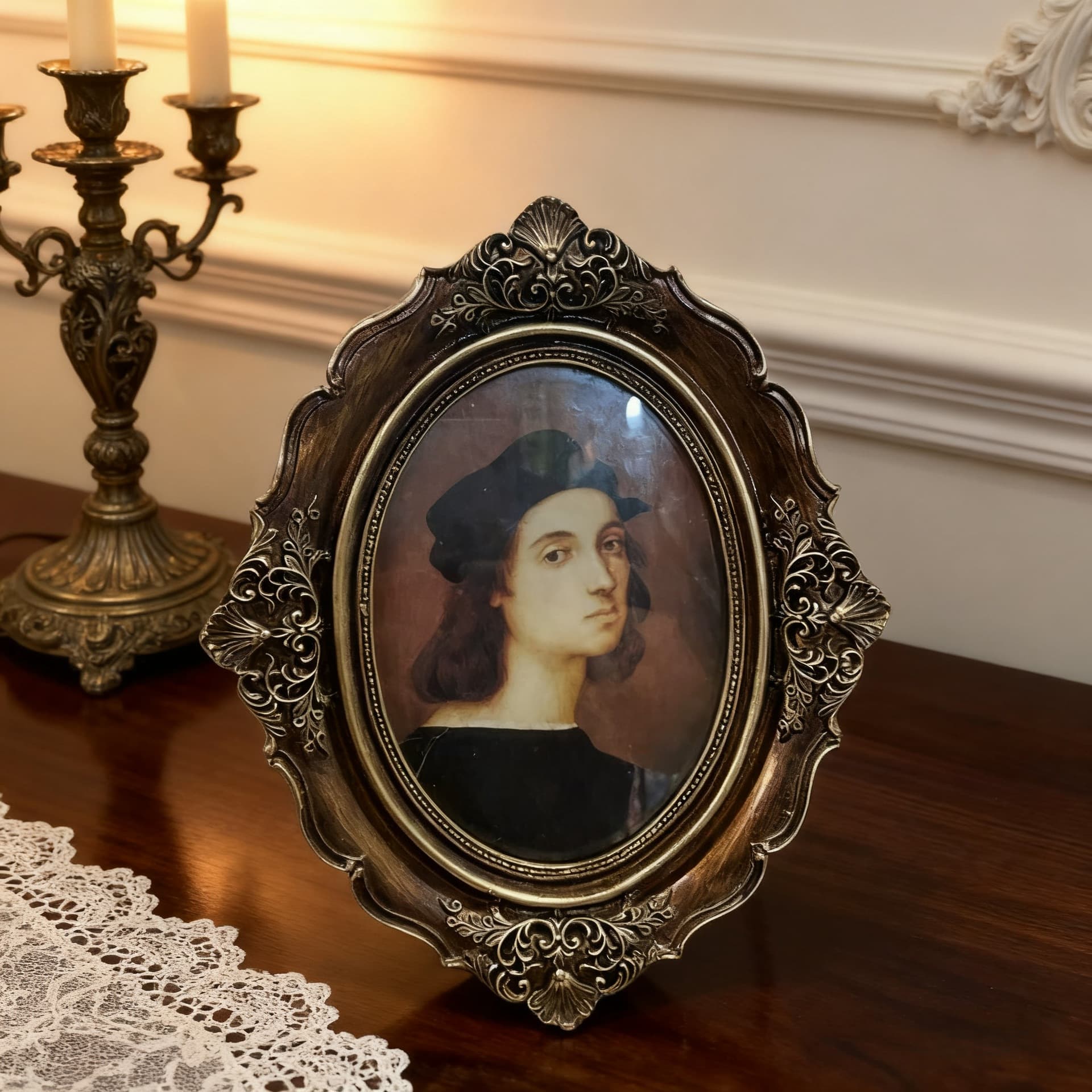 European Vintage Photo Frame Living Room Home Decorative Ornament Bedroom Gift Art Wall Hanging Resin Craft