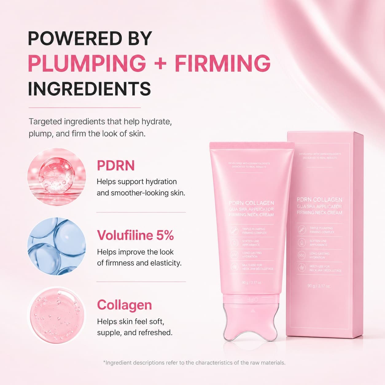 Cross-border popular PDRN Collagen Gua Sha Head and Neck Cream 90g Long-lasting Moisturizing Neck and Shoulder Care Cream