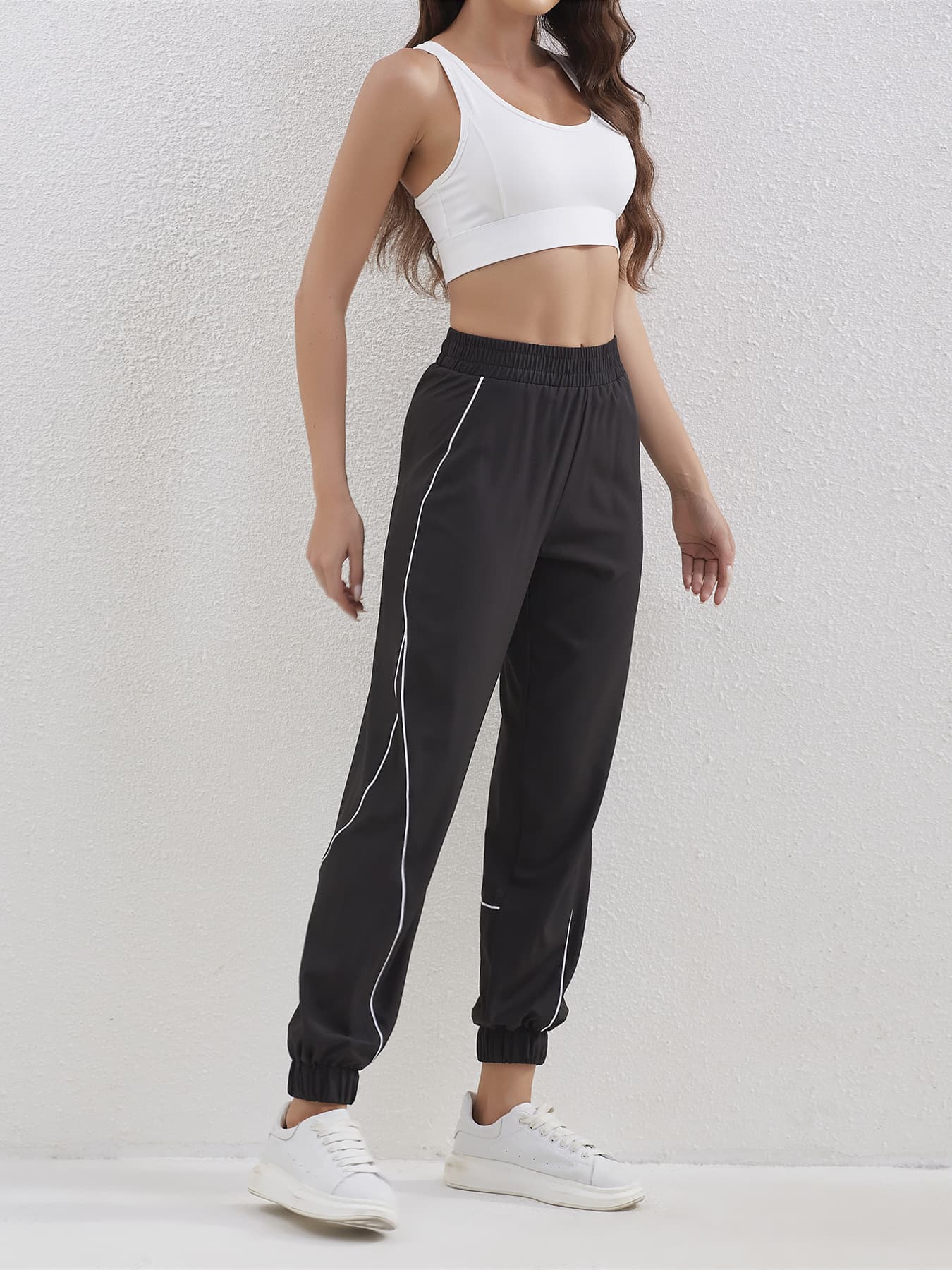 Cross-border outdoor loose casual sports pants fitness pants stretch leg pocket trousers versatile lazy style European and American style