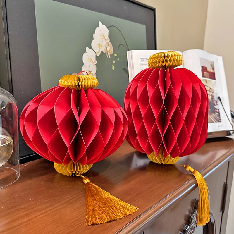 Chinese New Year Honeycomb Paper Lantern Decoration for Room Door Wall Hanging Horse Year