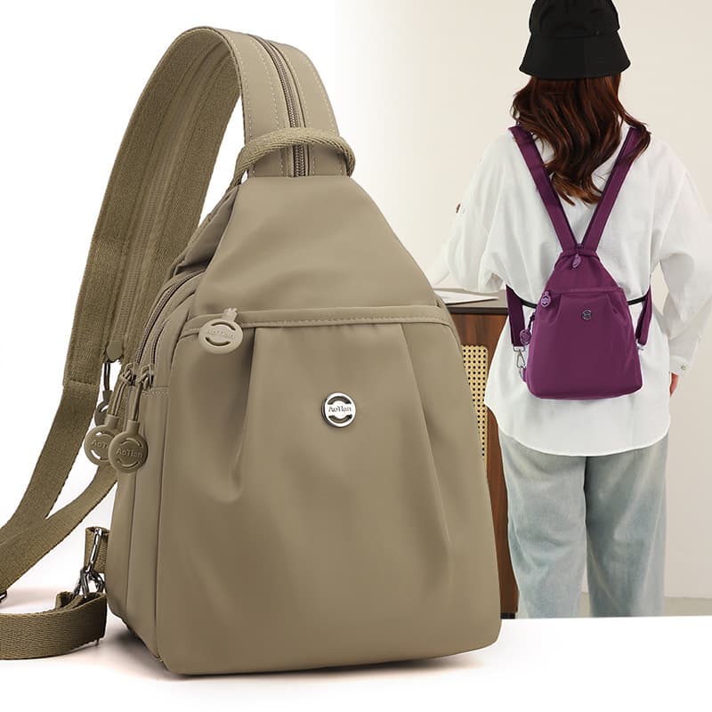 Aotian Genuine Trendy Fashion Women's Backpack Casual Multi-function Chest Bag Crossbody Travel Bag 2274#