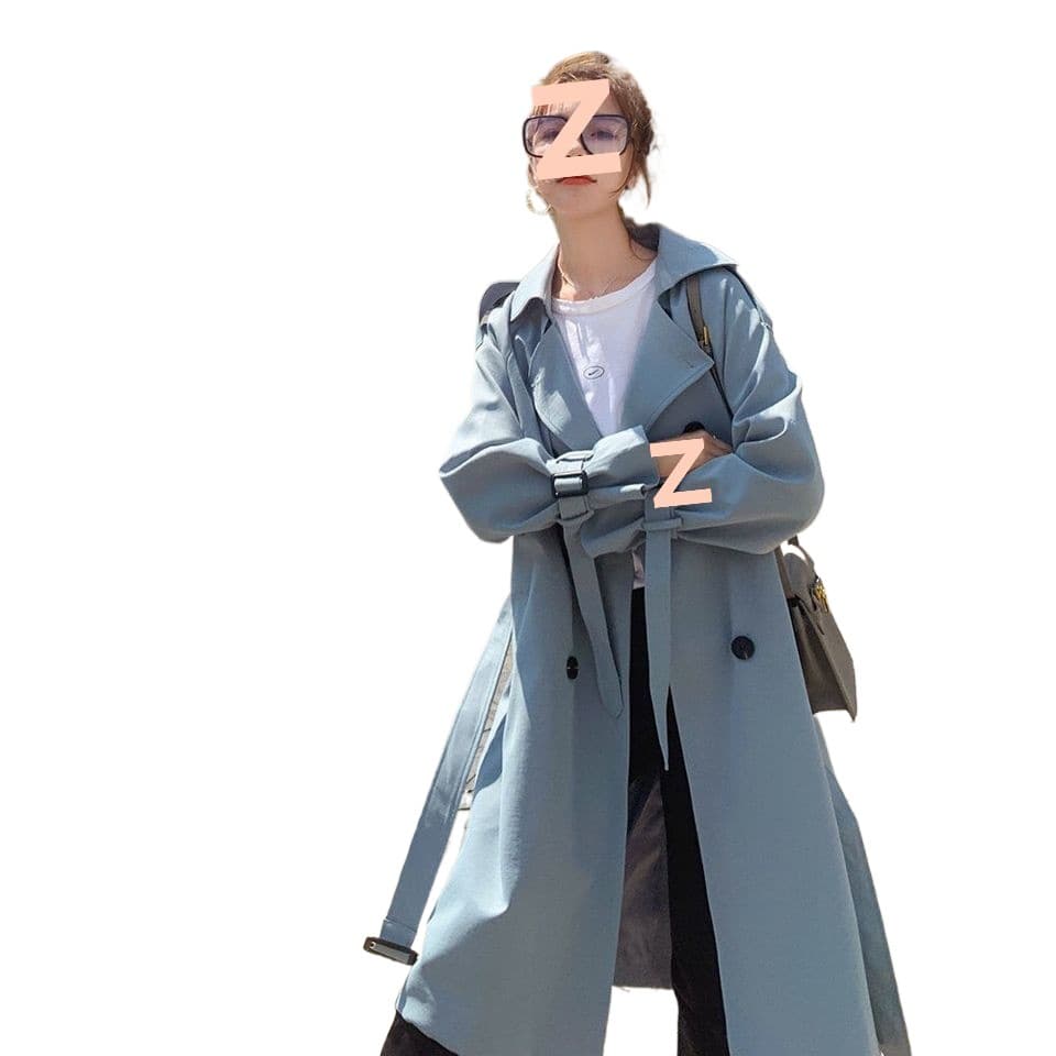 British Style Trench Coat for Women, Mid-Length, Petite-Friendly, Korean Loose Fit, Spring/Autumn 2025 New Arrival, Chic Trendy Outerwear Ins Fashion