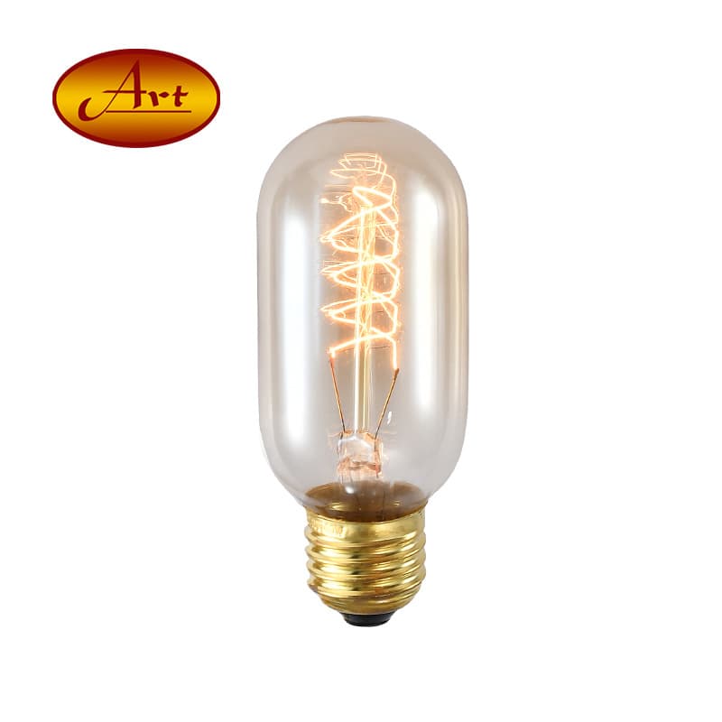 [T45 Coiled Filament] Edison Vintage Dimmable Bulb, American Industrial Rustic Nordic Magic Bean Pendant Light Bulb