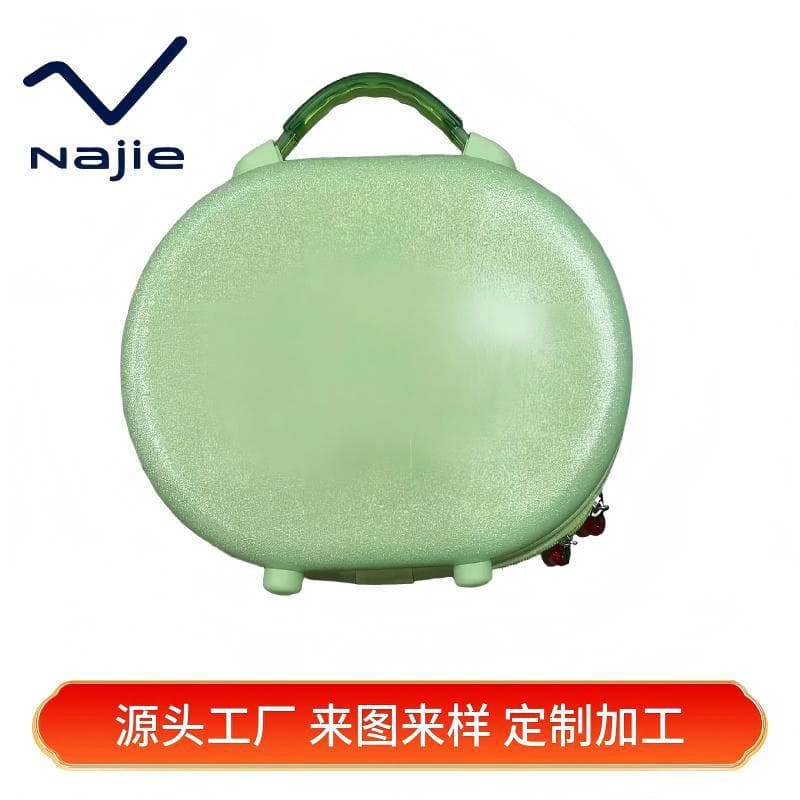 EVA makeup bag handbag portable makeup brush cosmetics manufacturer LOGO storage waterproof fluorescent green contrast color