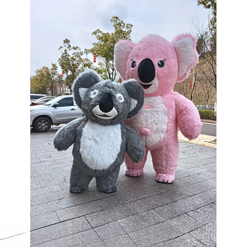 Inflatable Labub Arctic Strawberry Bear Hairy Monster Koala Masha Bear Teddy Tiger Husky Matt Doll Costume
