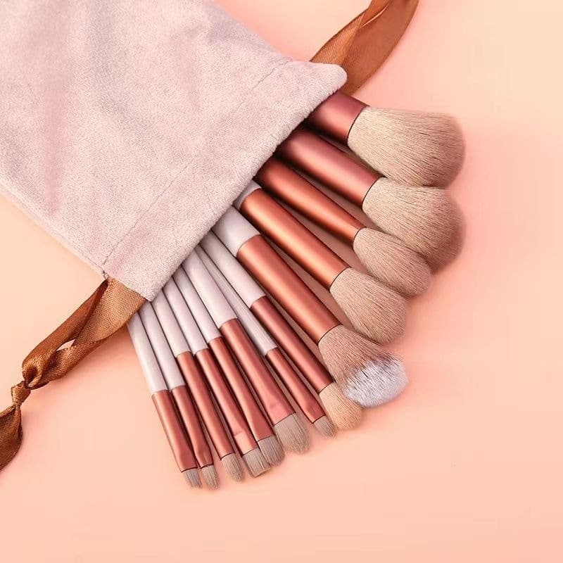 Makeup Brush Set 13-Piece Full Set Soft Bristle Brushes Eyeshadow Brush Powder Brush Blush Brush Concealer Brush Portable Makeup Brushes