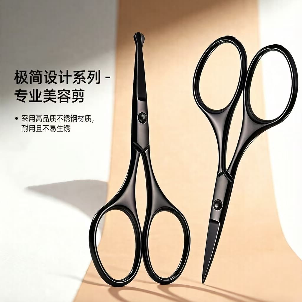 Directly from the manufacturer, stainless steel eyebrow scissors, elbow eyebrow trimming scissors, pointed eyebrow scissors, nose hair scissors, small scissors, round scissors