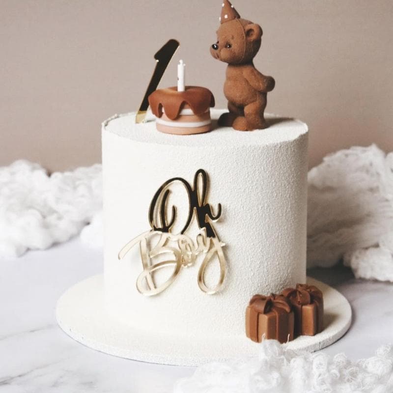 Cross-border ins style baby shower oh baby acrylic cake decoration birthday party decorations dessert table decoration
