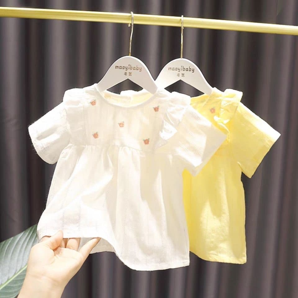 Baby girl princess dress new children's summer dress girl's skirt small fresh and versatile small flower doll shirt trendy