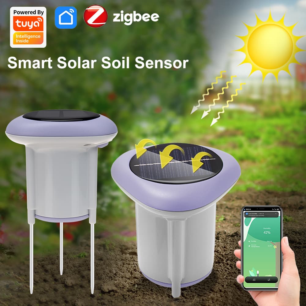 Doodle ZigBee Smart Soil Sensor with Real-Time Temperature and Humidity Monitoring and Solar Panel