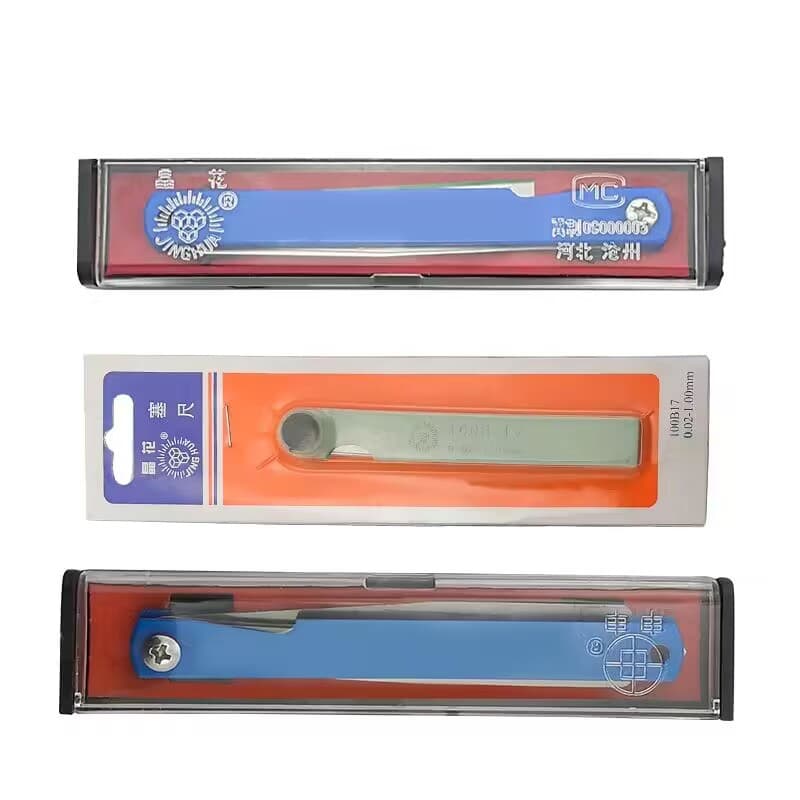 Jinghua feeler gauge 0.02-1.0mm valve clearance feeler gauge, high-precision gap gauge 14, 17, 20 piece set
