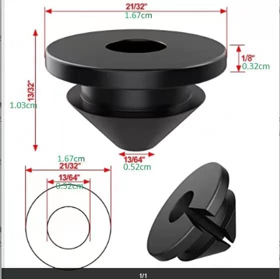 We sell rubber cable grommets for cable guardrails, suitable for 0.32 cm, 5/32 cm, and 3/16 cm cable protection sleeves.