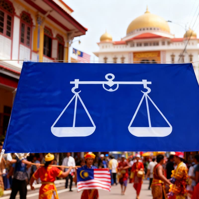 OEM custom Malaysia table flag for events elections, double-sided printing election competition flag, 30-year factory