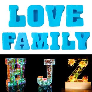 Uppercase and Lowercase 26 English Letters Silicone Mold DIY Epoxy Ornament Single Letter Mold Cake Mold