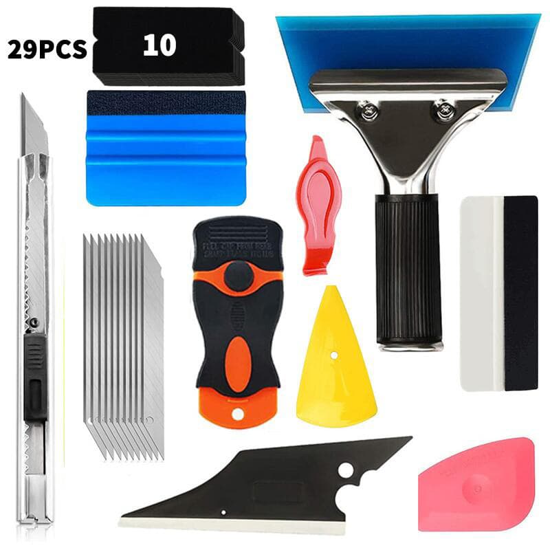 29-Piece Car Color Change Film Tool Set Invisible Car Wrap Application Tools Scraper for Auto Body Work