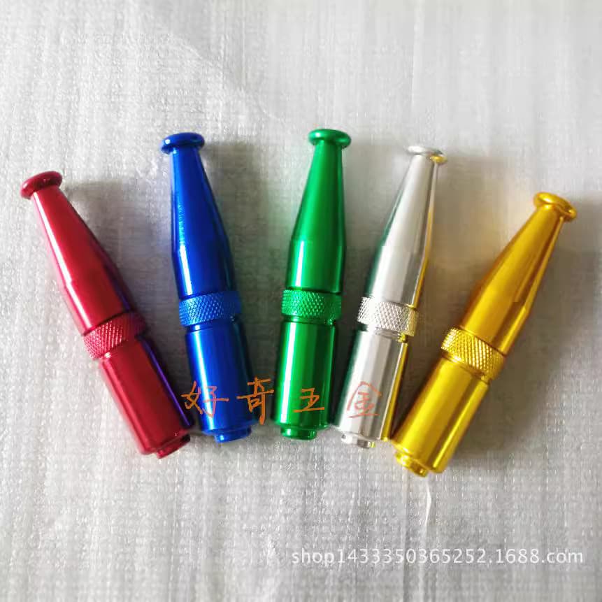 Portable Fashion Torch Pipe Cross-Border Supply Metal Pipe Metal Mouthpiece Snuff Bottle Factory Wholesale