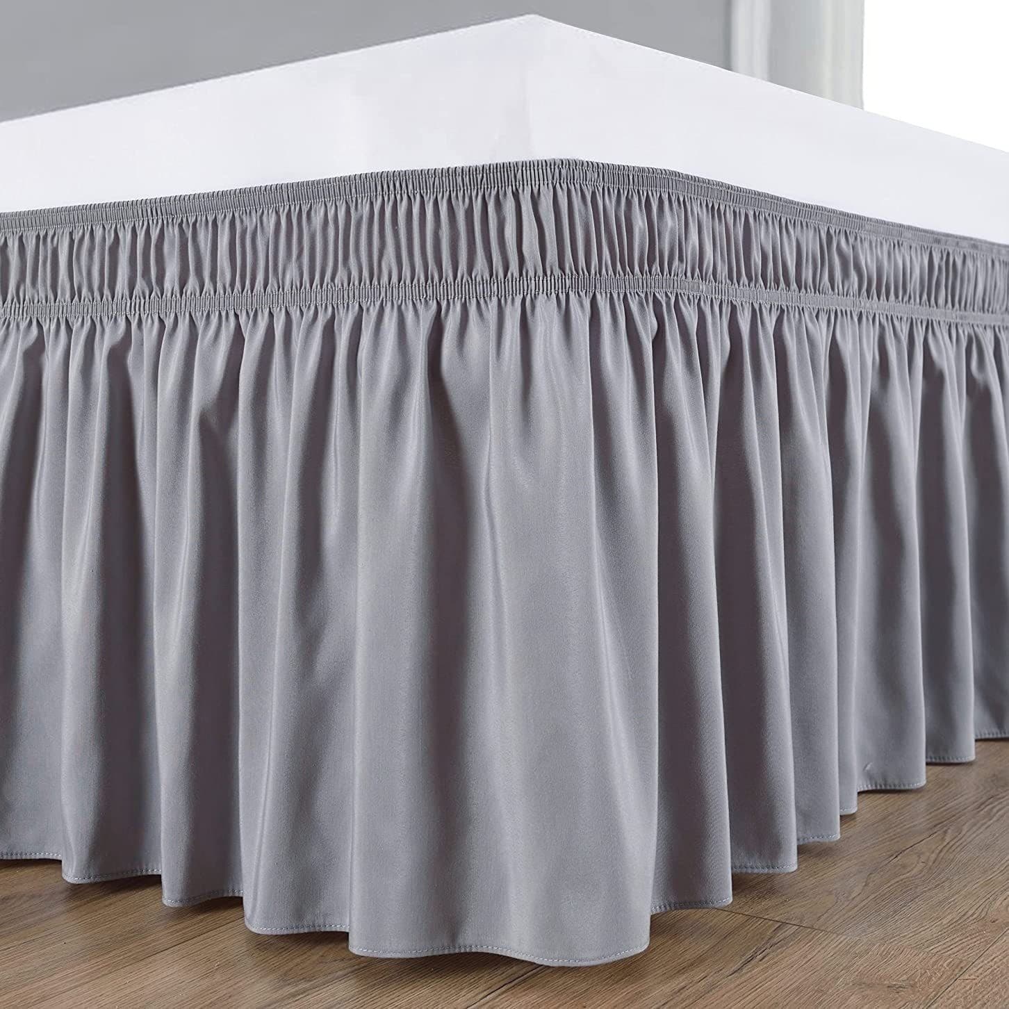 Cross-border wholesale bed skirt, detachable, multi-color, elastic band, machine washable, European and American style, solid color, full wrap