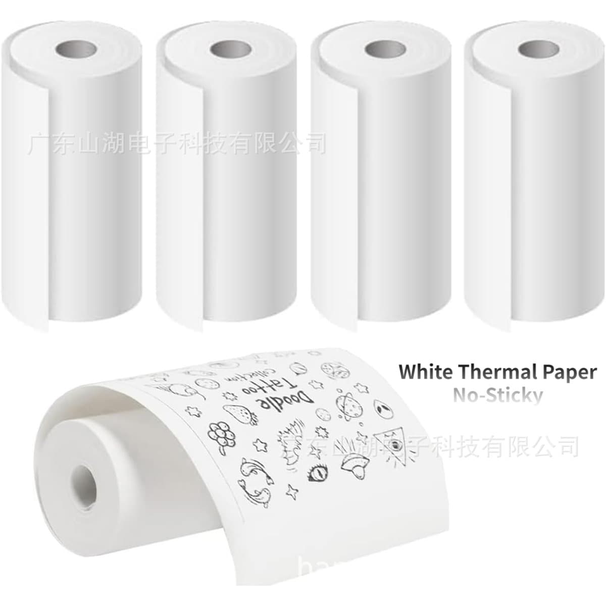 57x25mm mini thermal printing paper, wrong title picture text label, ink-free printing, cross-border exclusive supply, ready stock