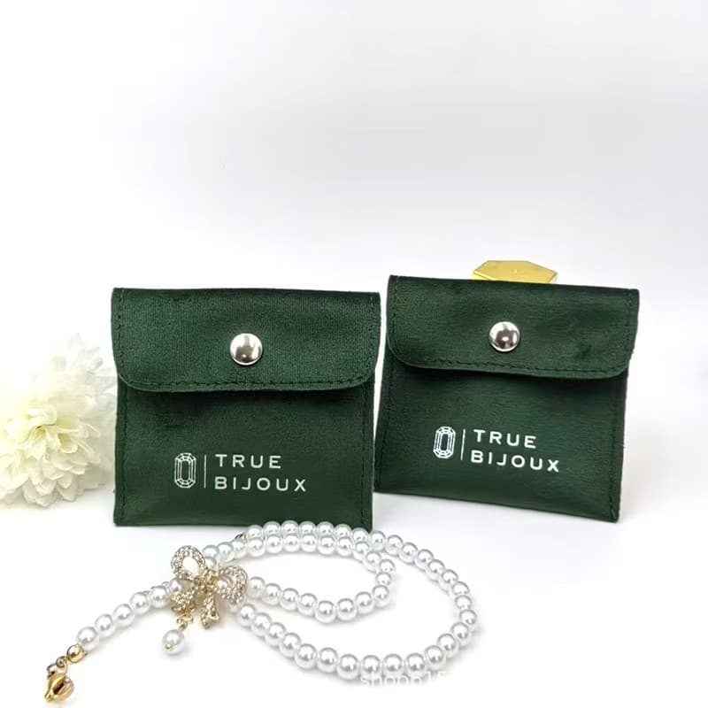 PU leather jewelry snap bag necklace purse ring jewelry earphones change storage bag packaging bag customization
