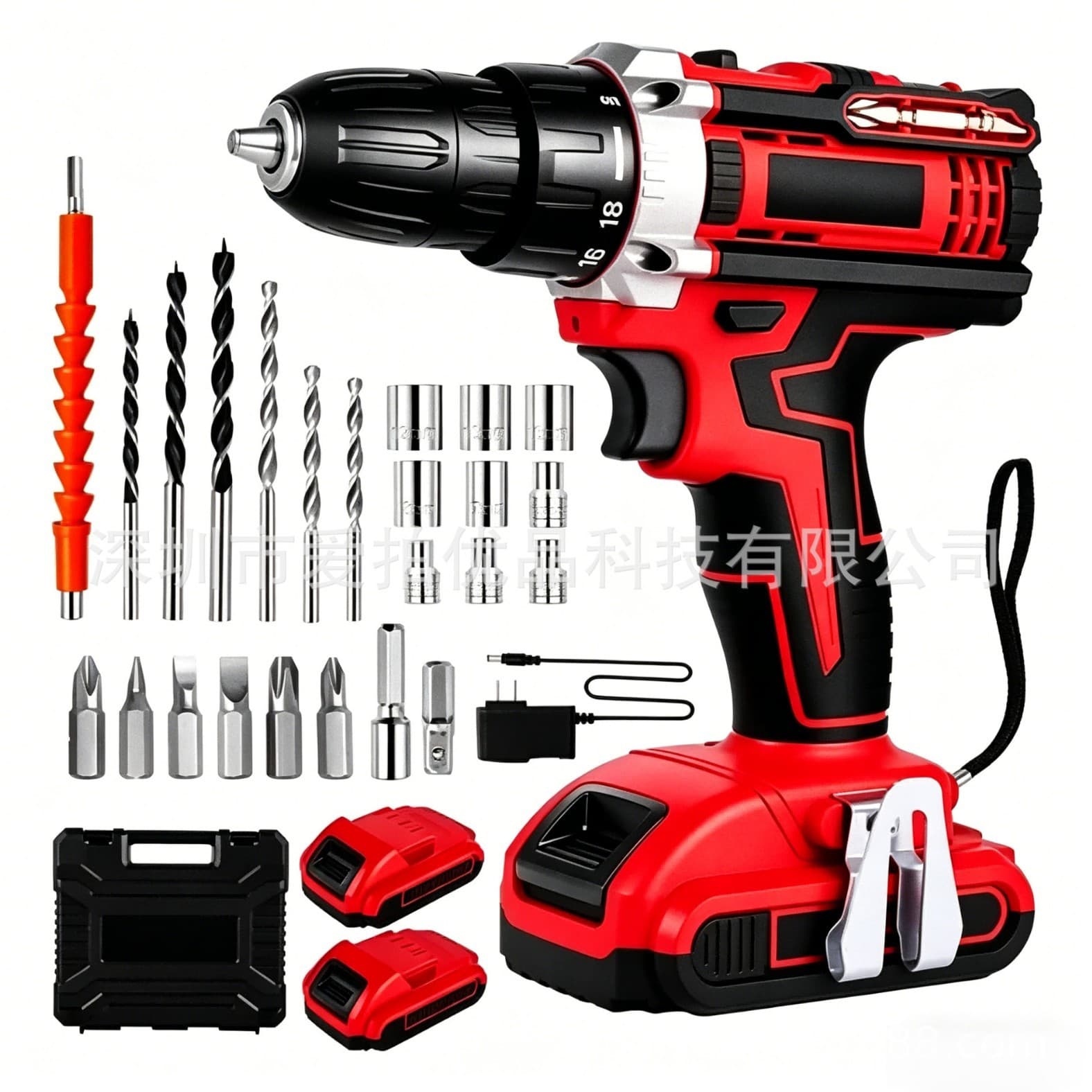 Cross-border Electric Drill Electric Screwdriver Home Multi-function Electric Batch High Power Impact Drill Dual Speed Handheld Drill Hot Selling