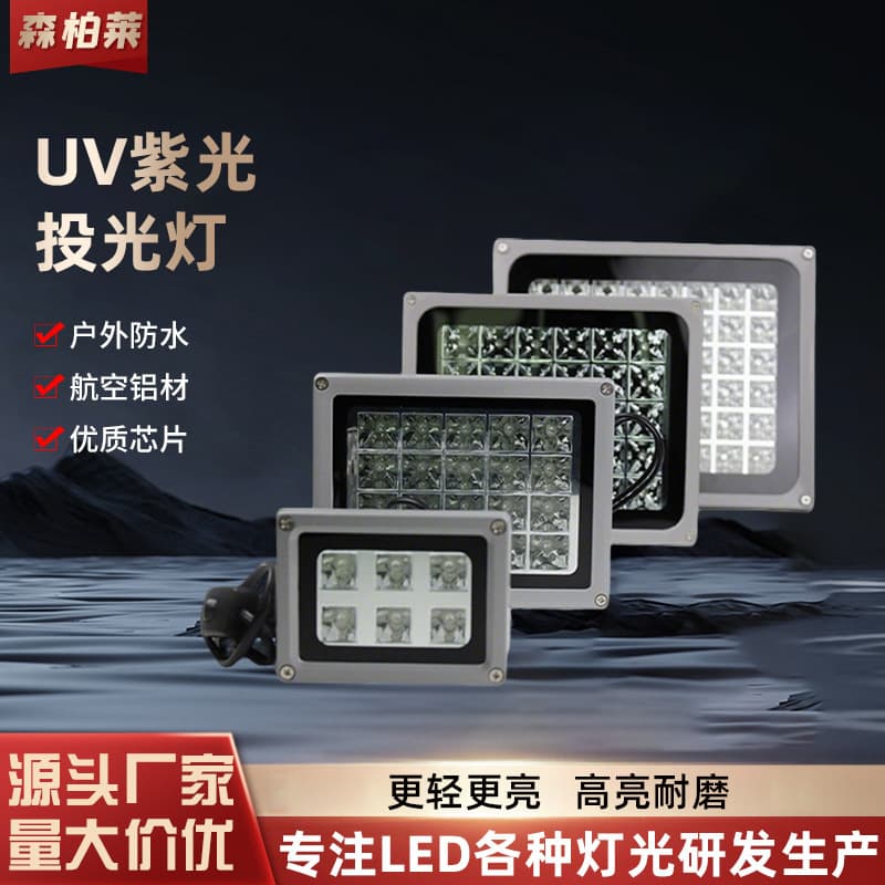 UV Purple Light Floodlight IP65 Waterproof 365/395nm Curing Detection Party Stage UV LED Light Manufacturer