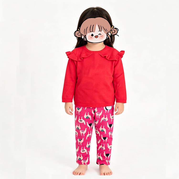 Export Brand Kids Clothing, Cute Cartoon Fashion Two-Piece Set, Trendy All-Season Mix-and-Match Set for Kids