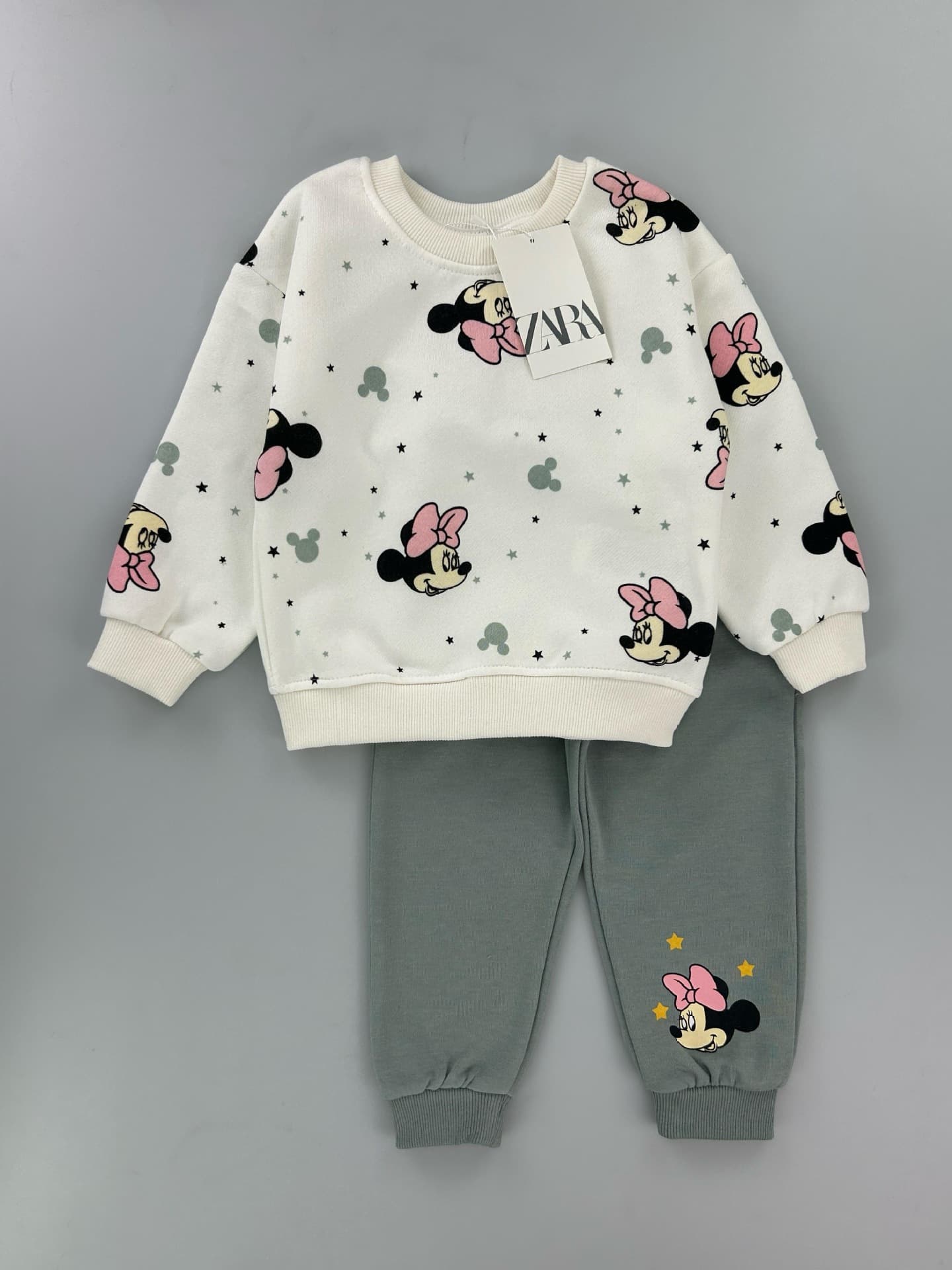 Export Kids Cartoon Daisy Thin Fleece Hoodie Set 2025 Boys Girls Two-Piece Outfit for EU/US Markets