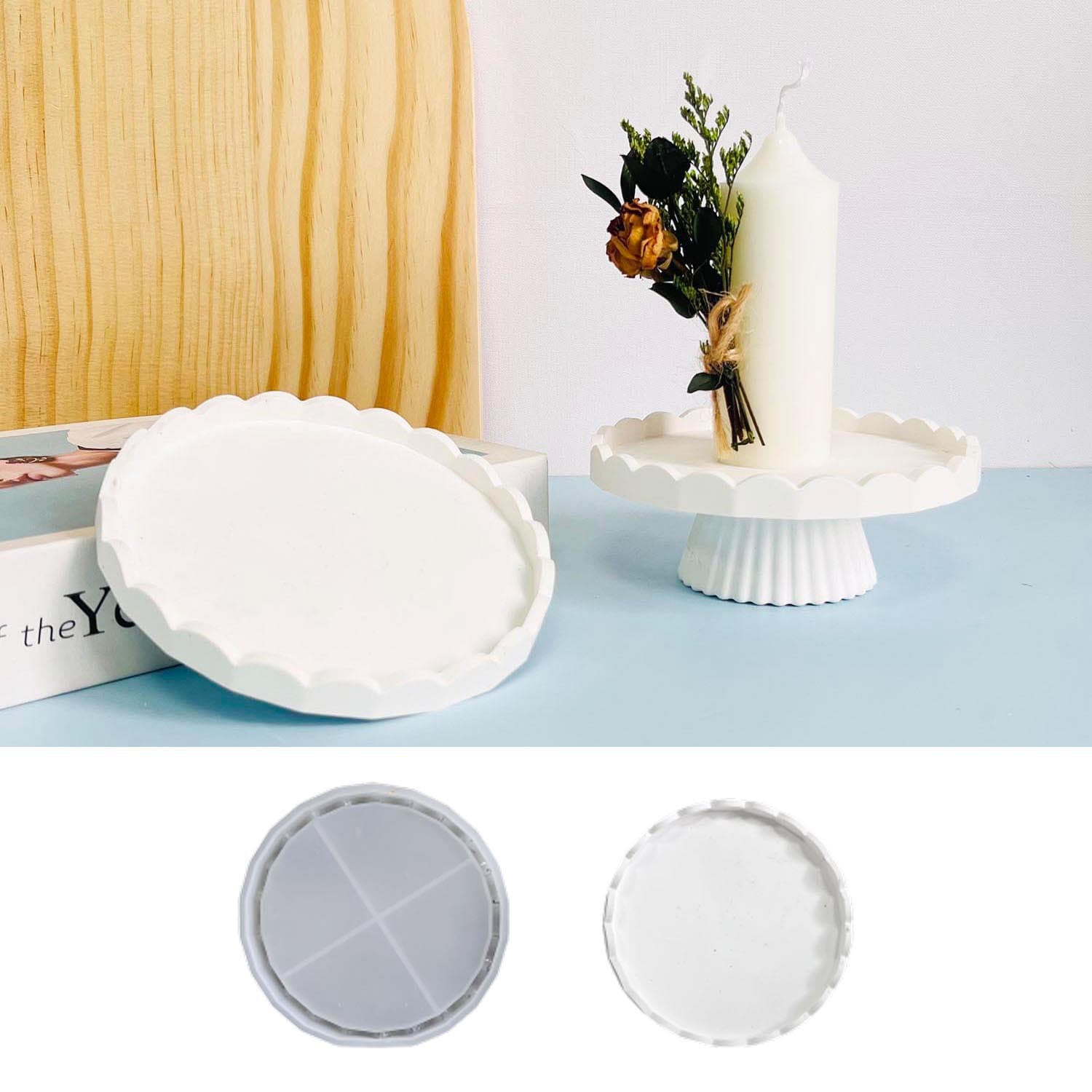 Lace Tray Mold Storage Dish Plaster Resin Mold Furniture Decoration Mold