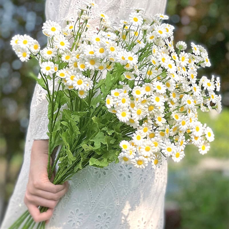 30-Head Chamomile Artificial Flowers Daisy Fresh Home Decoration Chrysanthemum Forest Wedding Setup Photography Props