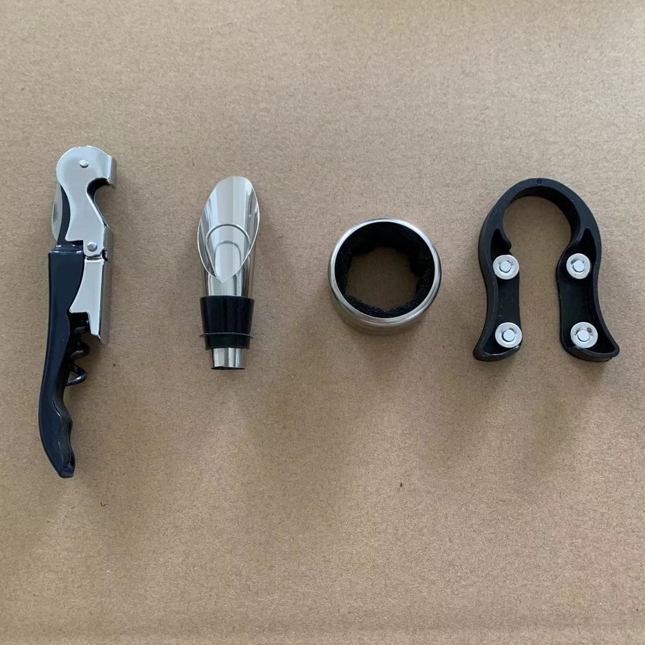 Fuhuafei Wine Tool 4-Piece Set: Corkscrew Set, Waiter's Friend, Wine Pourer, 3-Piece Set, 2-Piece Set, Wine Stopper