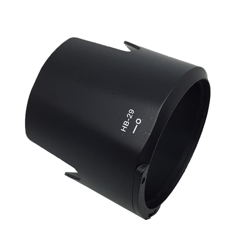The HB-29 lens hood is compatible with the Nikon 70-200mm f/2.8G ED 1st generation lens mount and can be reversed.