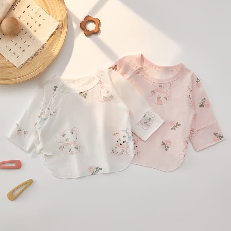 Newborn Baby Half-Back Cotton Bodysuit Class A Summer Thin 0-3 Months Baby Monk Top Baby Clothes