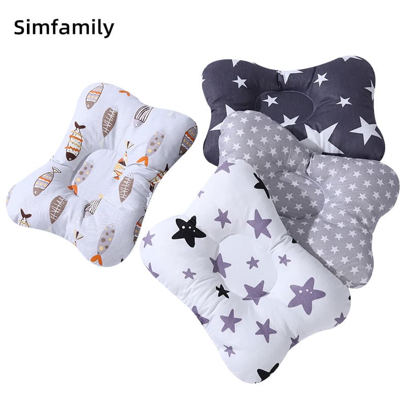 Cross-border Hot-Selling Baby Pillow Shaping Pillow Anti-Flat Head Pure Cotton Breathable Pillow Infant Soft Pillow